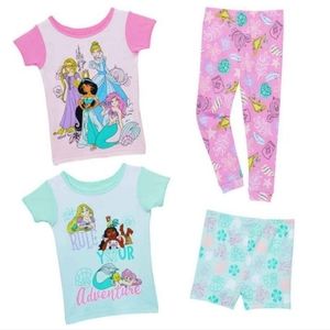 Princess Kids' 4-piece Cotton Sleepwear Set